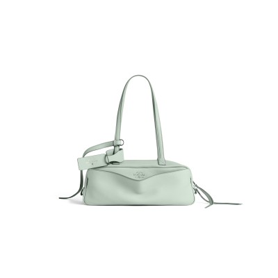 BALENCIAGA WOMEN'S CARRIE BOWLING BAG SMALL IN MINERAL GREEN 8329202ABNP3837 (30.9*11.9*11.9cm)